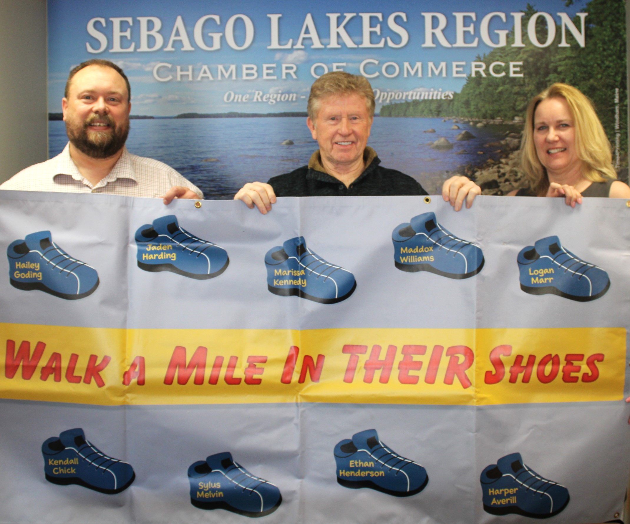 slrcc_wam_photo In the photo left to right - SLRCC Board Chair, Jonathan Priest, Walk a Mile in Their Shoes
Founder, Bill Diamond, and SLRCC President/CEO, Robin Mullins. Photo taken by: SLRCC Office Manager, Denise Dyer